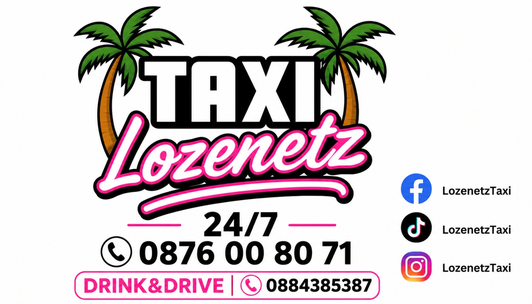 Taxi Lozenetz logo, phone numbers and social media handle